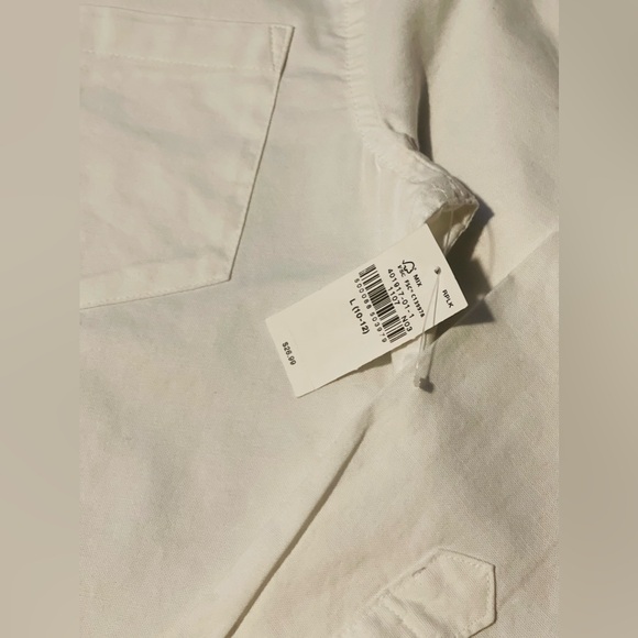 Old Navy, Boys button down shirt, white, sz L 10-12, NWT - Picture 4 of 5